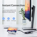ORICO WB-8P 8-in-1 Type-C Transparent HUB, WB-8P – Aluminum Alloy, TPU, 4K