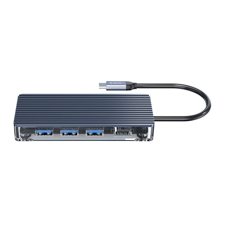 ORICO WB-8P 8-in-1 Type-C Transparent HUB, WB-8P – Aluminum Alloy, TPU, 4K