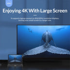ORICO WB-8P 8-in-1 Type-C Transparent HUB, WB-8P – Aluminum Alloy, TPU, 4K