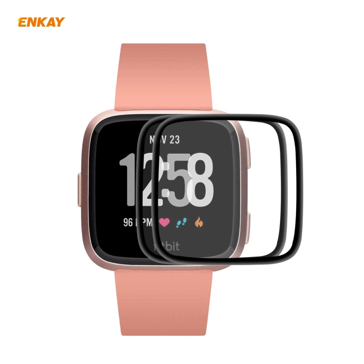 For Fitbit Versa 3 / Fitbit Sense ENKAY Hat-Prince 3D Full Screen Soft PC Edge + PMMA HD Screen Protector Film – Screen Protector, TPU, For Fitbit Versa 3 / Fitbit Sense (1 PC), For Fitbit Versa 3 / Fitbit Sense (2 PCS) For Fitbit Versa 3 Fitbit Sense (2 PCS)