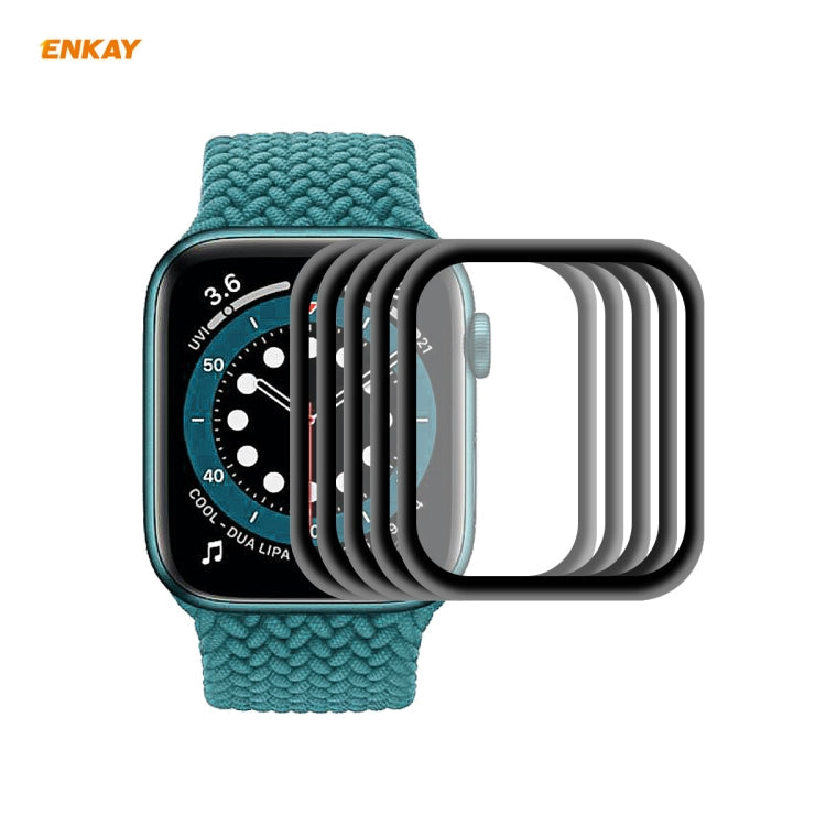 5 PCS ENKAY Hat-Prince 3D Full Screen Soft PC Edge + PMMA HD Screen Protector Film, For Apple Watch 6/5/4/SE 44mm, For Apple Watch 6/5/4/SE 40mm For Apple Watch 6 5 4 SE 44mm