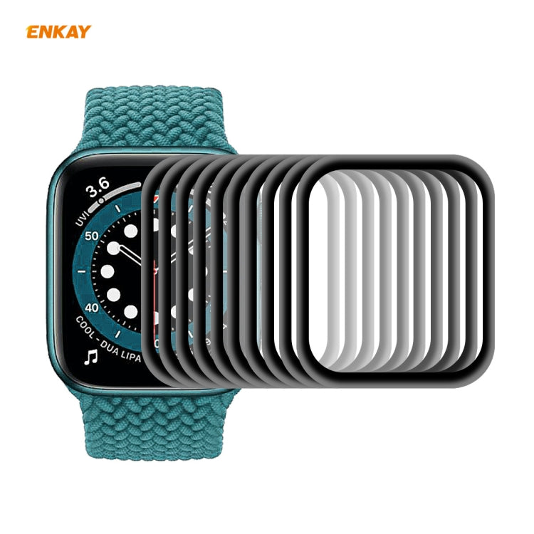 10 PCS ENKAY Hat-Prince 3D Full Screen Soft PC Edge + PMMA HD Screen Protector Film, For Apple Watch 6/5/4/SE 44mm, For Apple Watch 6/5/4/SE 40mm For Apple Watch 6 5 4 SE 44mm