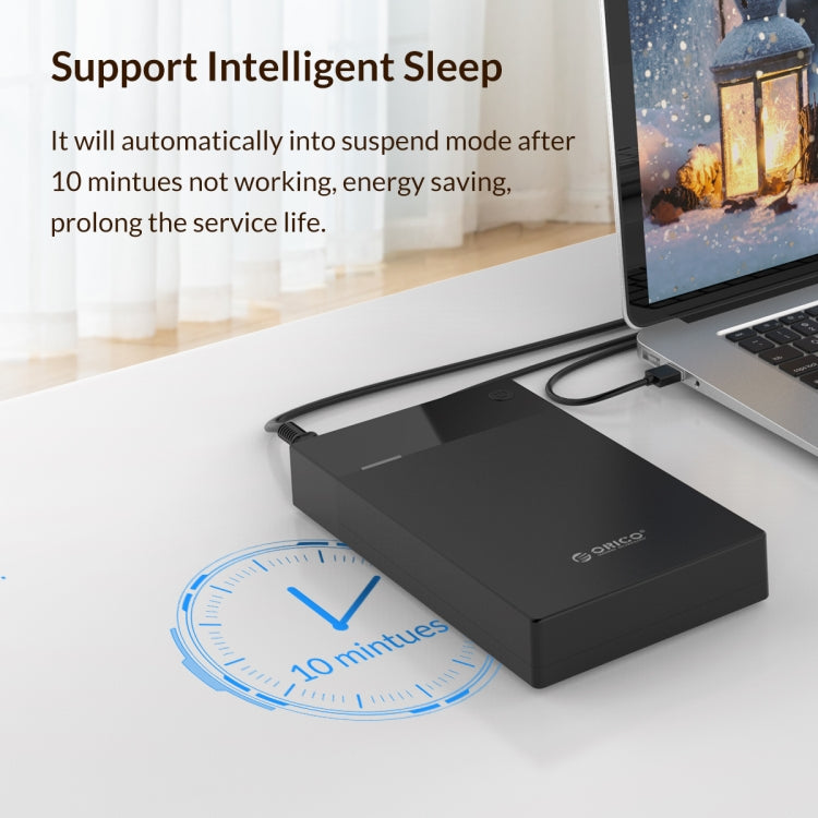 ORICO 3599U3 2.5 / 3.5-Inch Portable Hard-Drive Enclosure, EU Plug, EU Plug – TPU