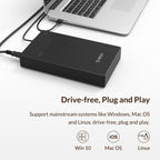 ORICO 3599U3 2.5 / 3.5-Inch Portable Hard-Drive Enclosure, EU Plug, EU Plug – TPU
