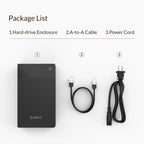ORICO 3599U3 2.5 / 3.5-Inch Portable Hard-Drive Enclosure, EU Plug, EU Plug – TPU