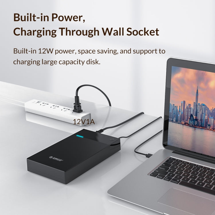ORICO 3599U3 2.5 / 3.5-Inch Portable Hard-Drive Enclosure, EU Plug, EU Plug – TPU