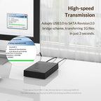 ORICO 3599U3 2.5 / 3.5-Inch Portable Hard-Drive Enclosure, EU Plug, EU Plug – TPU