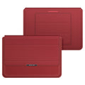 4 in 1 Uuniversal Laptop Holder PU Waterproof Protection Wrist Laptop Bag, 11/12inch, 13/14inch, 15/16inch – Waterproof, Magnetic, Leather 11 12inch Red