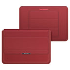 4 in 1 Uuniversal Laptop Holder PU Waterproof Protection Wrist Laptop Bag, 11/12inch, 13/14inch, 15/16inch – Waterproof, Magnetic, Leather 11 12inch Red