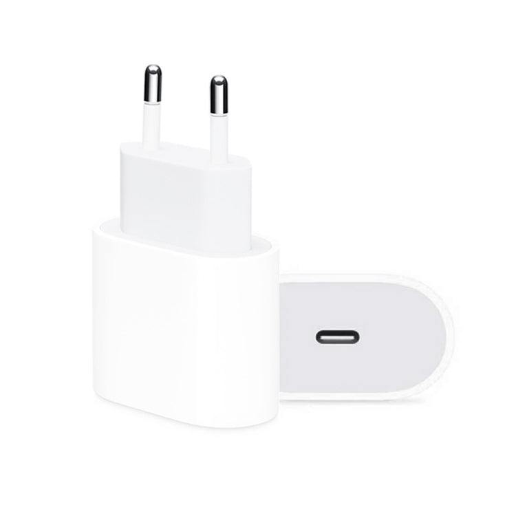 PD 20W Single USB-C / Type-C Interface Travel Charger, EU Plug, Actual 20W EU Plug – TPU