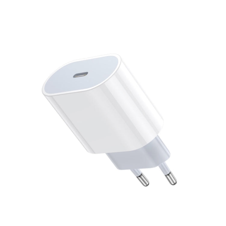 PD 20W Single USB-C / Type-C Interface Travel Charger, EU Plug, Actual 20W EU Plug – TPU