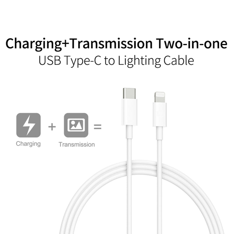 2 in 1 PD 20W Single USB-C / Type-C Port Travel Charger + 3A PD3.0 USB-C / Type-C to 8 Pin Fast Charge Data Cable Set, Cable Length: 2m, EU Plug, 20W 2m – Data Transmission, TPU
