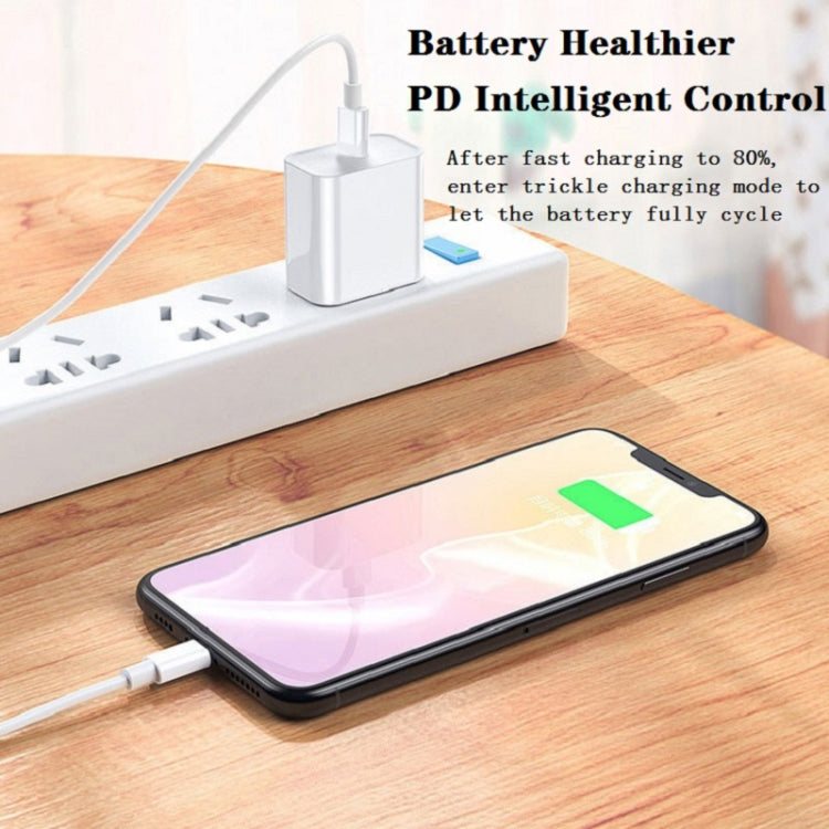 2 in 1 PD 20W Single USB-C / Type-C Port Travel Charger + 3A PD3.0 USB-C / Type-C to 8 Pin Fast Charge Data Cable Set, Cable Length: 2m, EU Plug, 20W 2m – Data Transmission, TPU