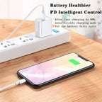2 in 1 PD 20W Single USB-C / Type-C Port Travel Charger + 3A PD3.0 USB-C / Type-C to 8 Pin Fast Charge Data Cable Set, Cable Length: 2m, EU Plug, 20W 2m – Data Transmission, TPU