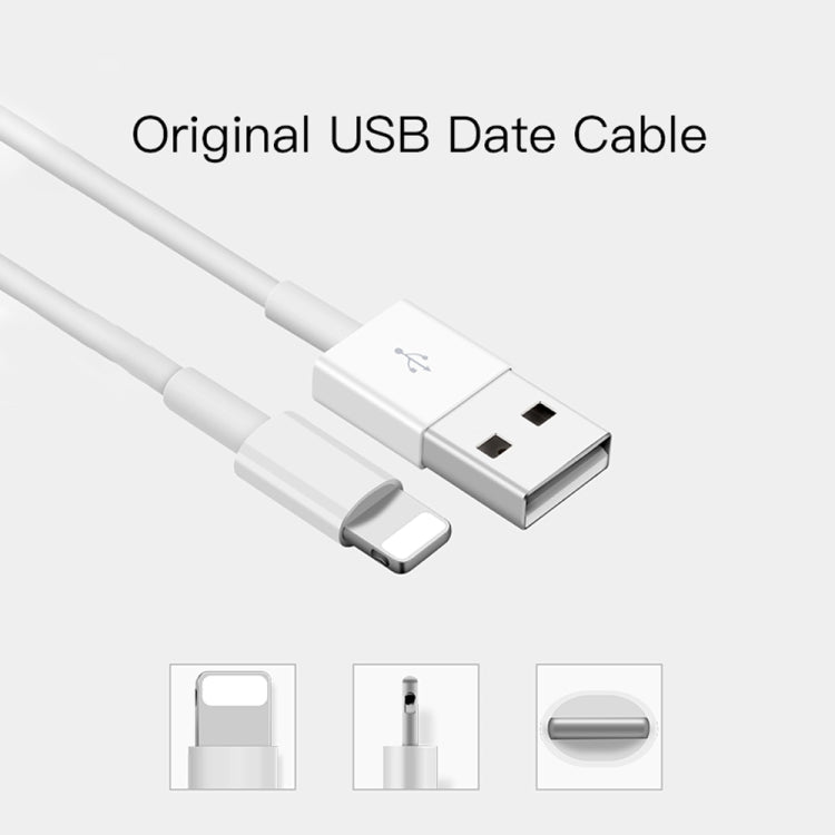 SDC-30W 2 in 1 USB to 8 Pin Data Cable + 30W QC 3.0 USB + 2.4A Dual USB 2.0 Ports Mobile Phone Tablet PC Universal Quick Charger Travel Charger Set, US Plug, with 8 Pin Cable, US Plug – Fast Charging, Data Transmission, TPU
