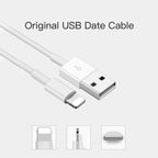 SDC-30W 2 in 1 USB to 8 Pin Data Cable + 30W QC 3.0 USB + 2.4A Dual USB 2.0 Ports Mobile Phone Tablet PC Universal Quick Charger Travel Charger Set, UK Plug, with 8 Pin Cable, UK Plug – Fast Charging, Data Transmission, TPU