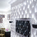 4x6m 672 LEDs Waterproof Fishing Net Lights Curtain String Lights Fairy Wedding Party Holiday Decoration Lamps 220V, EU Plug White Light