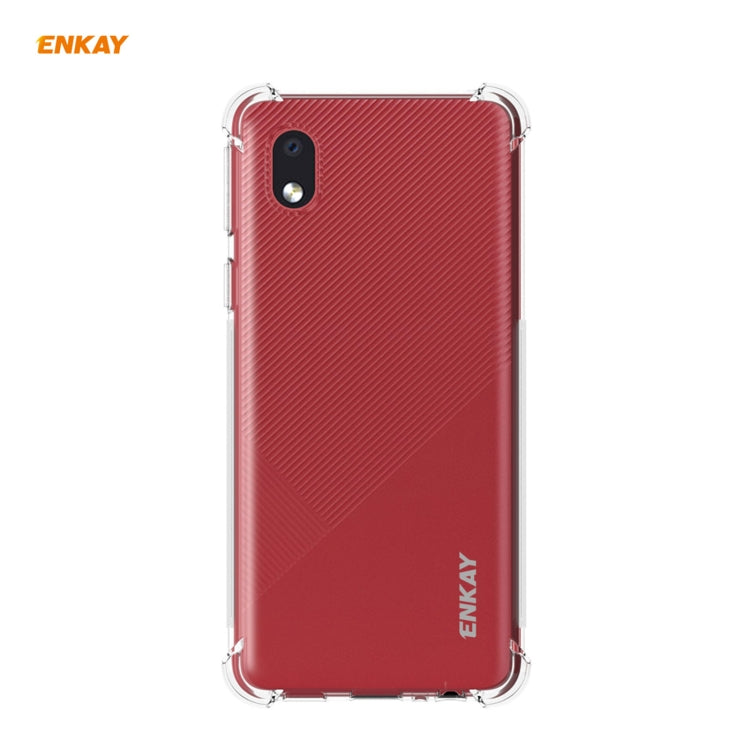 Hat-Prince ENKAY Clear TPU Shockproof Case Soft Anti-slip Cover – Shockproof, TPU, For Motorola Moto G9 Plus, For Motorola Moto G9 / G9 Play, For Xiaomi Redmi 9A, For Xiaomi Redmi 9C, For Samsung Galaxy A01 Core / M01 Core, For Samsung Galaxy A42 5G For Samsung Galaxy A01 Core M01 Core