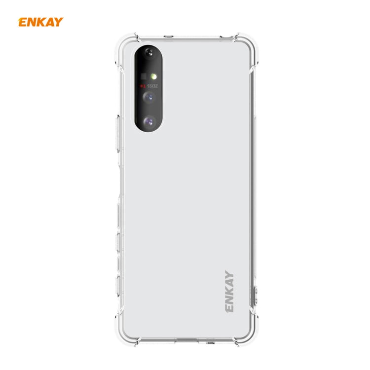 Hat-Prince ENKAY Clear TPU Shockproof Case Soft Anti-slip Cover – Shockproof, TPU, For Motorola Moto G9 Plus, For Motorola Moto G9 / G9 Play, For Xiaomi Redmi 9A, For Xiaomi Redmi 9C, For Samsung Galaxy A01 Core / M01 Core, For Samsung Galaxy A42 5G For Sony Xperia 5 II
