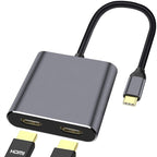 ZS-SGSHDMI USB-C / Type-C to Dual HDMI Adapter, USB-C / Type-C to Dual HDMI – Plug-and-play USB-C Type-C to Dual HDMI