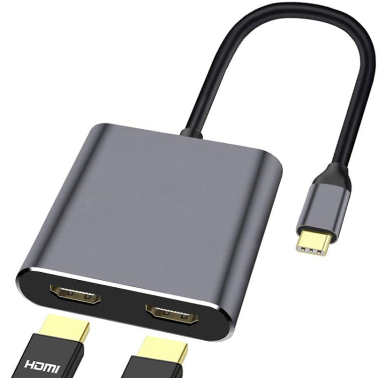 ZS-SGSHDMI USB-C / Type-C to Dual HDMI Adapter, USB-C / Type-C to Dual HDMI – Plug-and-play USB-C Type-C to Dual HDMI