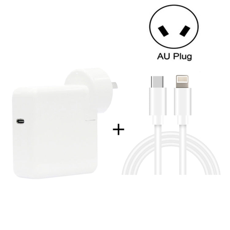 2 in 1 PD3.0 30W USB-C / Type-C Travel Charger with Detachable Foot + PD3.0 3A USB-C / Type-C to 8 Pin Fast Charge Data Cable Set, Cable Length: 1m, AU Plug, 1m – Fast Charging, Data Transmission, TPU