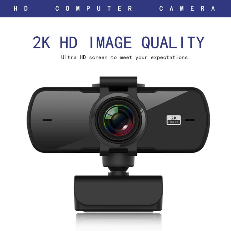 C5 4 Million Pixel Auto Focus 2K Full HD Webcam 360 Rotation USB Driver-free Live Broadcast WebCamera with Mic, C5 – TPU