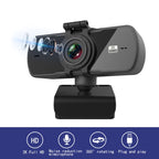 C5 4 Million Pixel Auto Focus 2K Full HD Webcam 360 Rotation USB Driver-free Live Broadcast WebCamera with Mic, C5 – TPU