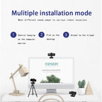 C5 4 Million Pixel Auto Focus 2K Full HD Webcam 360 Rotation USB Driver-free Live Broadcast WebCamera with Mic, C5 – TPU