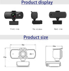 C5 4 Million Pixel Auto Focus 2K Full HD Webcam 360 Rotation USB Driver-free Live Broadcast WebCamera with Mic, C5 – TPU
