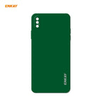 ENKAY ENK-PC071 Hat-Prince Liquid Silicone Straight Edge Shockproof Protective Case For iPhone XS / X, For iPhone XS For iPhone XS Dark Green