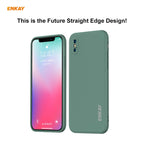 ENKAY ENK-PC071 Hat-Prince Liquid Silicone Straight Edge Shockproof Protective Case For iPhone XS / X, For iPhone XS