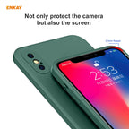 ENKAY ENK-PC071 Hat-Prince Liquid Silicone Straight Edge Shockproof Protective Case For iPhone XS / X, For iPhone XS