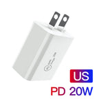 SDC-20W 2 in 1 PD 20W USB-C / Type-C Travel Charger + 3A PD 3.0 USB-C / Type-C to USB-C / Type-C Fast Charge Data Cable Set, Cable Length: 1m,, US Plug, EU Plug, UK Plug – TPU