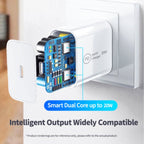 SDC-20W 2 in 1 PD 20W USB-C / Type-C Travel Charger + 3A PD 3.0 USB-C / Type-C to USB-C / Type-C Fast Charge Data Cable Set, Cable Length: 1m,, US Plug, EU Plug, UK Plug – TPU