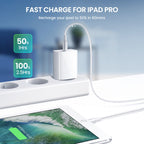 SDC-20W 2 in 1 PD 20W USB-C / Type-C Travel Charger + 3A PD3.0 USB-C / Type-C to 8 Pin Fast Charge Data Cable Set, Cable Length: 1m,, US Plug, EU Plug, UK Plug – Data Transmission, TPU