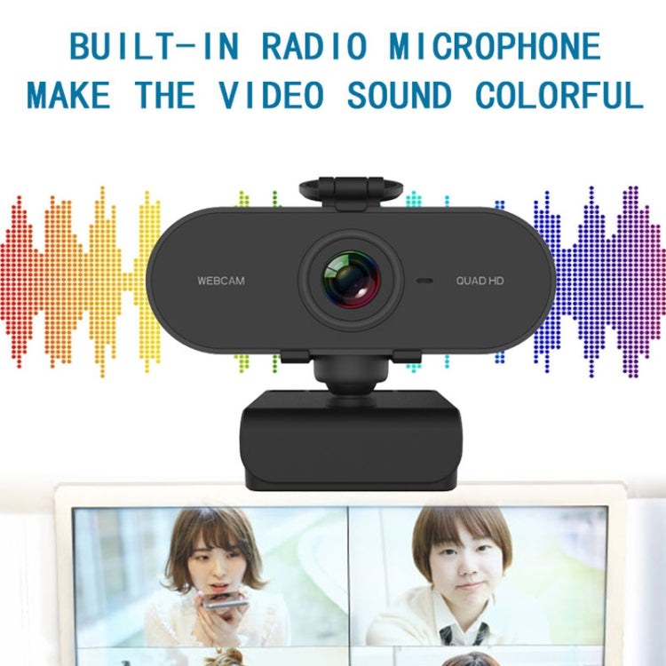 B1 4 Million Pixels 2K Resolution HD 1080P 360 Degrees Rotation Webcam with Mic & Tripod – TPU