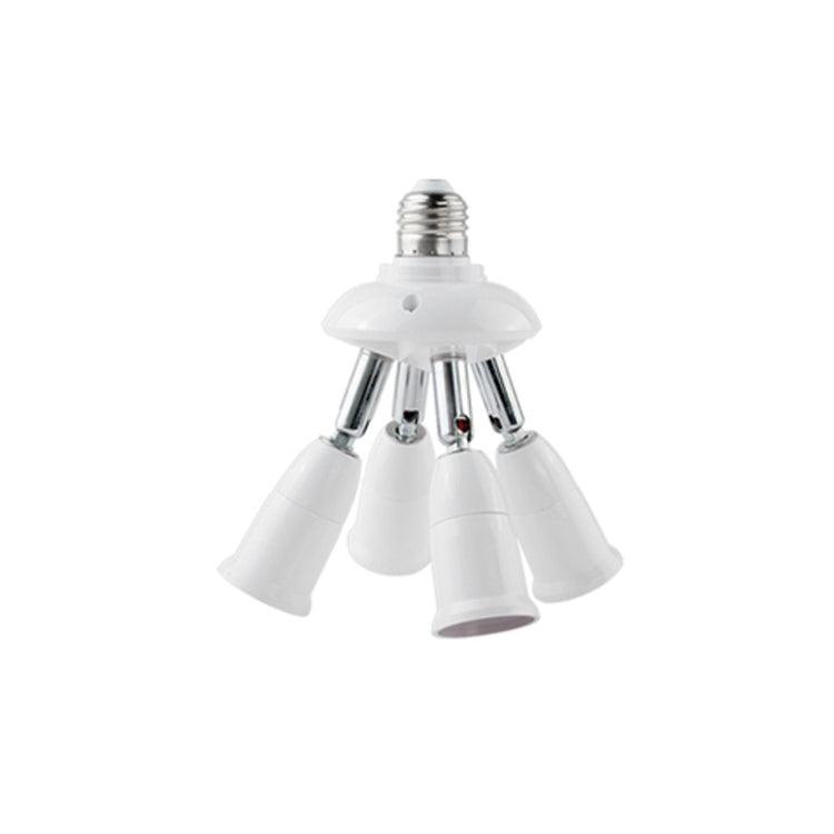 E27 to E27 Splitter Adjustable LED Light Bulb Holder Adapter Converter Socket Light Bulb Holder, 1 In 1, 2 In 1, 3 In 1, 4 In 1, 5 In 1 – Aluminum Alloy 4 In 1