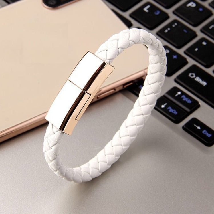 XJ-26 2.4A USB to Micro USB Creative Bracelet Data Cable, Cable Length: 22.5cm, XJ-26 Micro USB, 22.5cm Micro USB – Magnetic, Leather, Aluminum Alloy