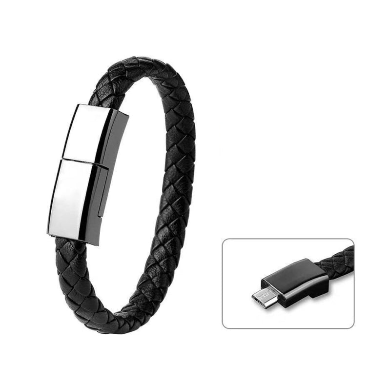 XJ-26 2.4A USB to Micro USB Creative Bracelet Data Cable, Cable Length: 22.5cm, XJ-26 Micro USB, 22.5cm Micro USB – Magnetic, Leather, Aluminum Alloy 22.5cm Micro USB 22.5cm Micro USB