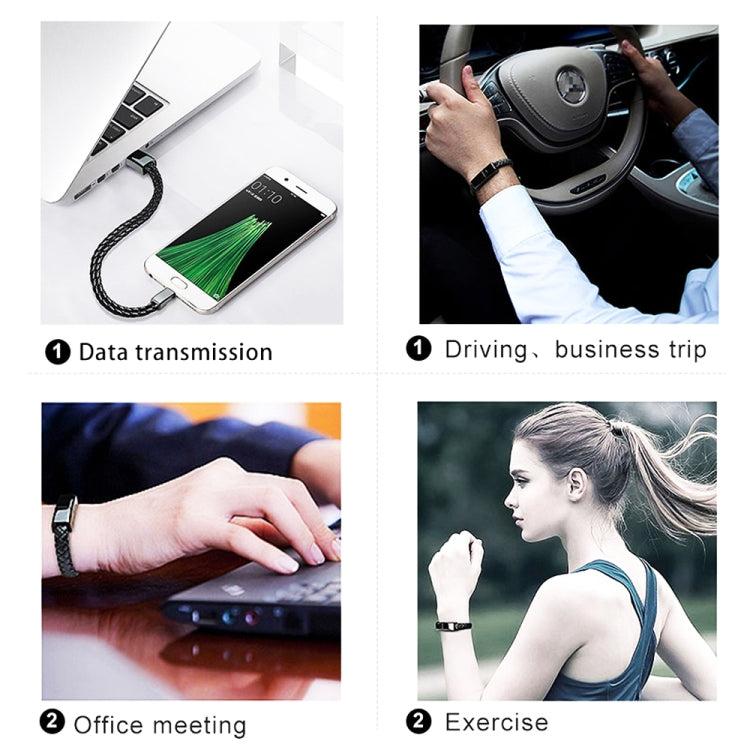 XJ-26 2.4A USB to Micro USB Creative Bracelet Data Cable, Cable Length: 22.5cm, XJ-26 Micro USB, 22.5cm Micro USB – Magnetic, Leather, Aluminum Alloy