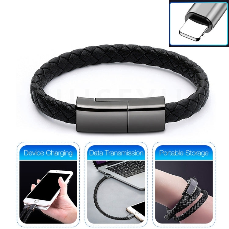 XJ-28 Data Cable – 2.4A USB to 8 Pin Creative Bracelet Data Cable, Cable Length: 22.5cm,...