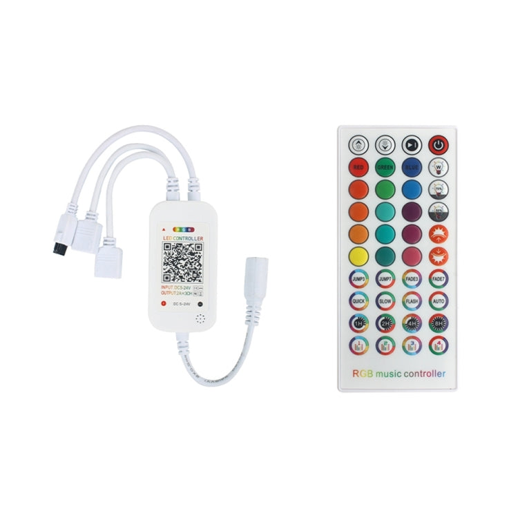 WiFi Smart 4 Pin RGB LED Strip Light Contoller APP Remote Voice Control Works with Alexa Echo, 5-24V, WiFi 40-keys Controller, WiFi 24-keys Controller – TPU WiFi 40-keys Controller