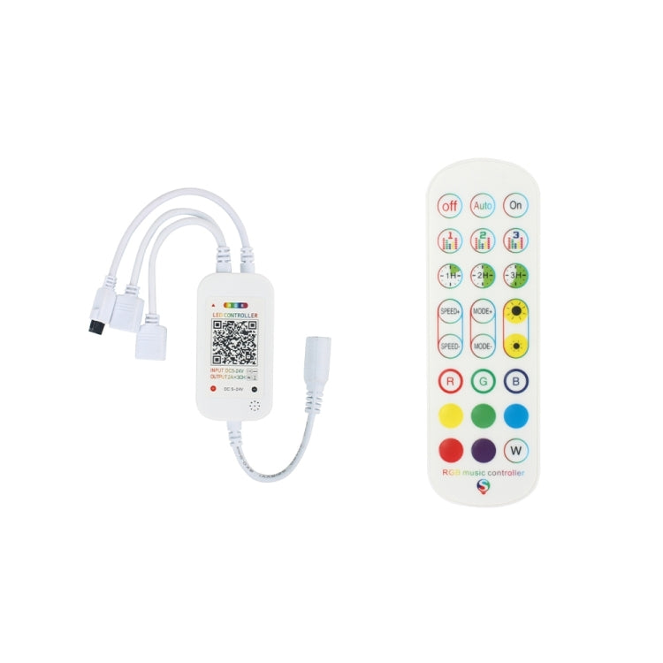 WiFi Smart 4 Pin RGB LED Strip Light Contoller APP Remote Voice Control Works with Alexa Echo, 5-24V, WiFi 40-keys Controller, WiFi 24-keys Controller – TPU WiFi 24-keys Controller