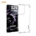 Hat-Prince ENKAY Clear TPU Shockproof Case Soft Anti-slip Cover + 3D Full Screen PET Curved Hot Bending HD Screen Protector Soft Film, Support Fingerprint Unlock, For Samsung Galaxy S21 Ultra 5G, For Xiaomi Mi 11