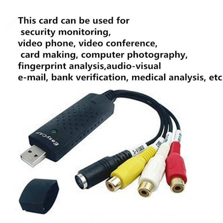 Portable USB 2.0 Video + Audio RCA Female to Female Connector for TV / DVD / VHS Support Vista 64 / win 7 / win 8 / win 10 / Mac OS – Durable Build, Easy to Use