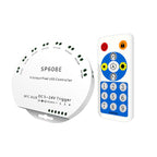 SP608E Dual Signal Output Mobile APP Control Bluetooth LED Controller Kit for WS2812B WS2811 1903 1804 Pixel LED Strip, DC5V~24V