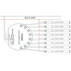 SP608E Dual Signal Output Mobile APP Control Bluetooth LED Controller Kit for WS2812B WS2811 1903 1804 Pixel LED Strip, DC5V~24V