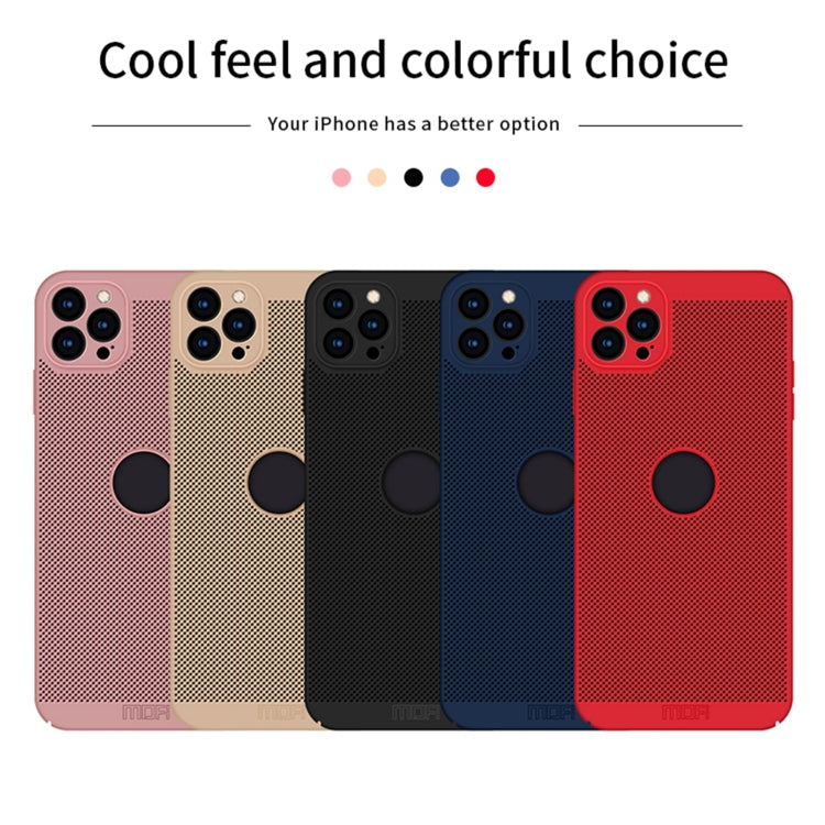 MOFi Honeycomb Texture Breathable PC Shockproof Protective Back Cover Case – Shockproof, For iPhone 12 Pro Max