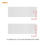 ENKAY 3 in 1 Crystal Laptop Protective Case + EU Version TPU Keyboard Film + Anti-dust Plugs Set for MacBook Pro 15.4 inch A1707 & A1990 (with Touch Bar), For MacBook Pro 15.4 inch A1707 (with Touch Bar)